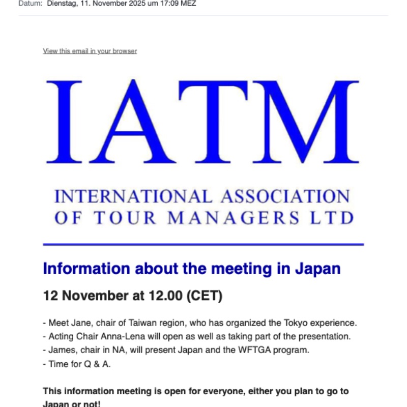 Image representing  from International Association of Tour Managers